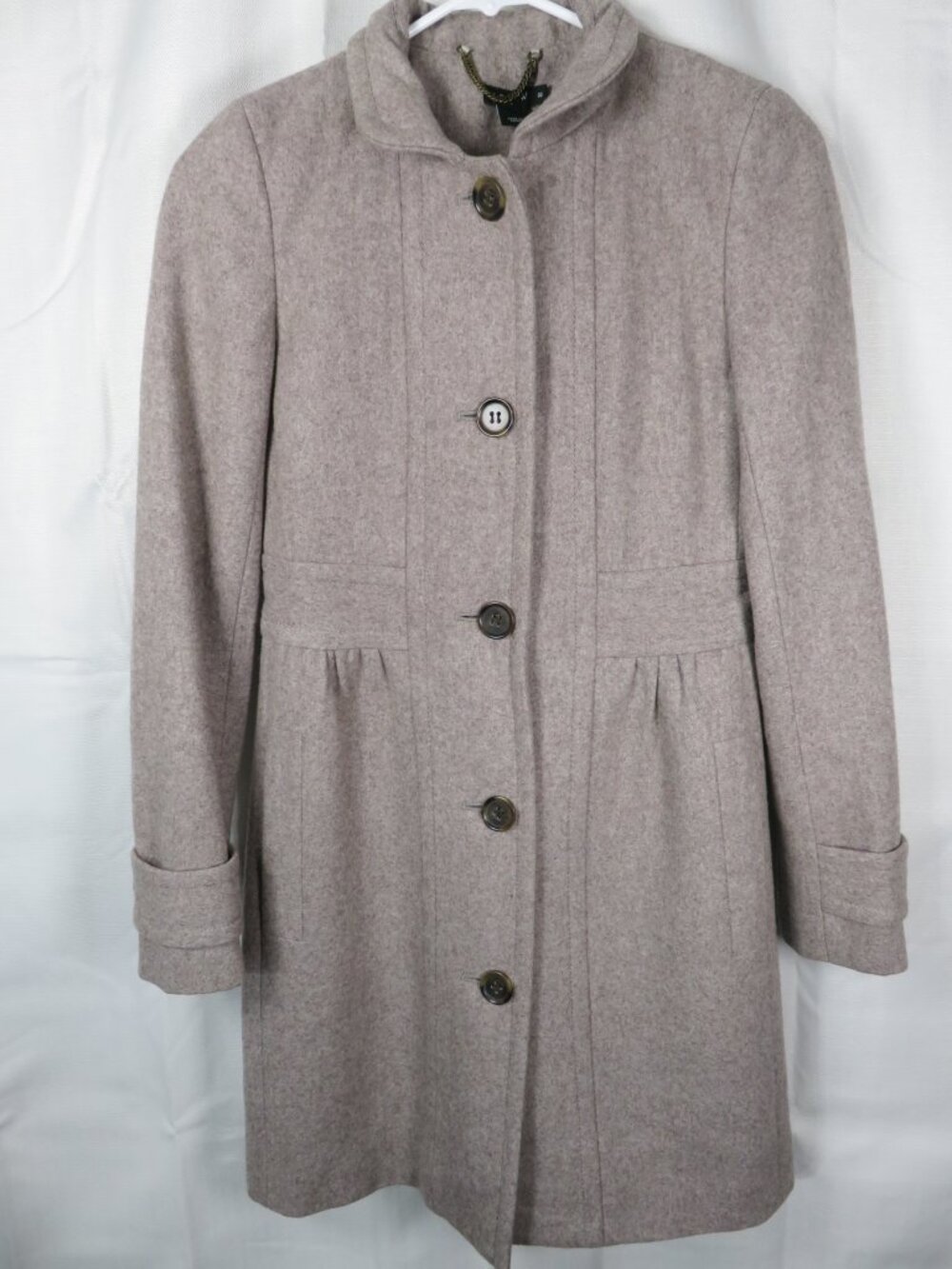 J Crew Wool Blend Overcoat Factory Skirted Dress Coat XXS Petite Womens Size 00